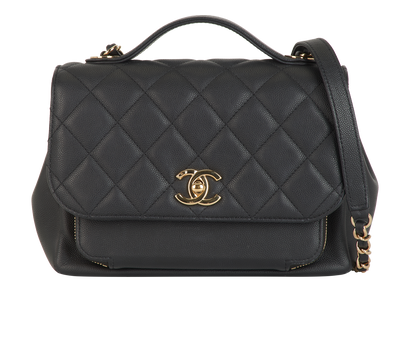 Business Affinity Bag, &pound;2,300, Handbags, Black, Caviar Leather, Front view